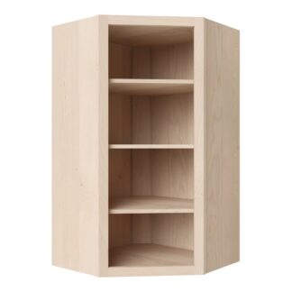 Unfinished Shaker Wall Diagonal Corner Cabinet 24" X 42"