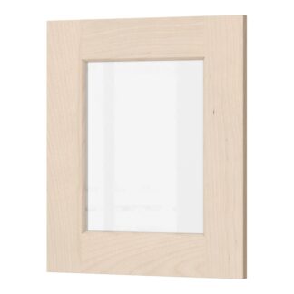 Unfinished Shaker Glass Door 21" X 18" Textured Glass