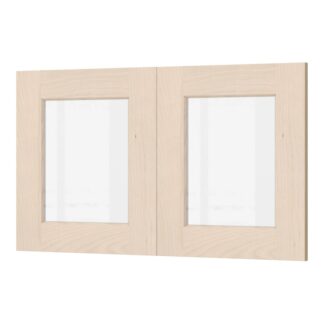 Unfinished Shaker Glass Door 36" X 18" Textured Glass (Pair)