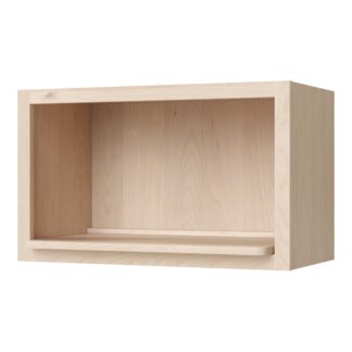 Unfinished Shaker Microwave Open Shelf 30" X 18" X 17 3/4"