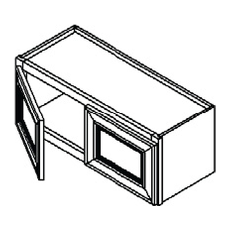 Weston Shaker 36x24 Wall Cabinet Line Art Diagram