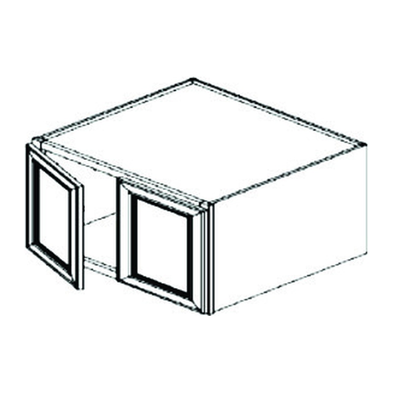 Weston Shaker Wall Cabinet 36" X 18" X 24" Line Art Diagram
